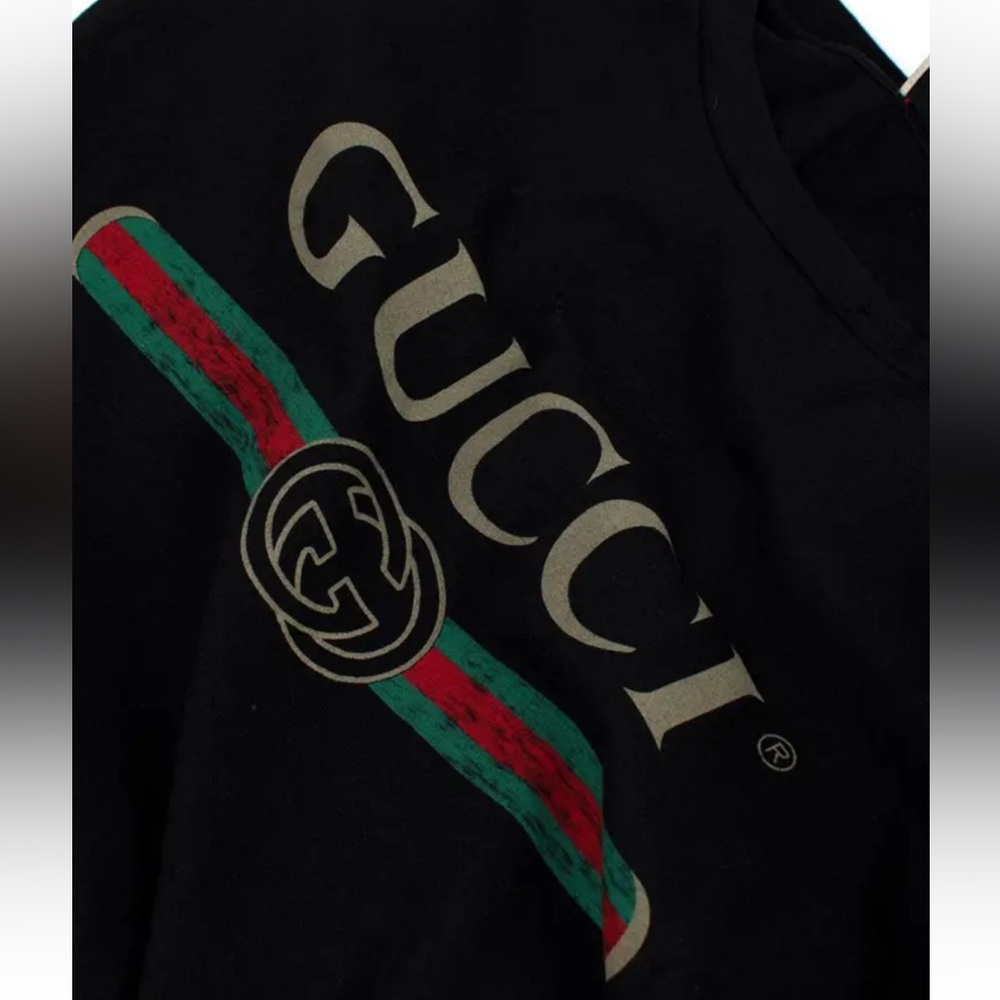 Gucci Black Tee with Logo - Picture 3 of 4